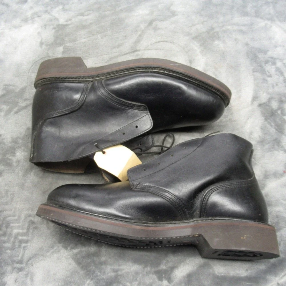 Biltrite Work Boot Men 10US 8UK? BLK Leather Safety Toe Military Combat READ NWD